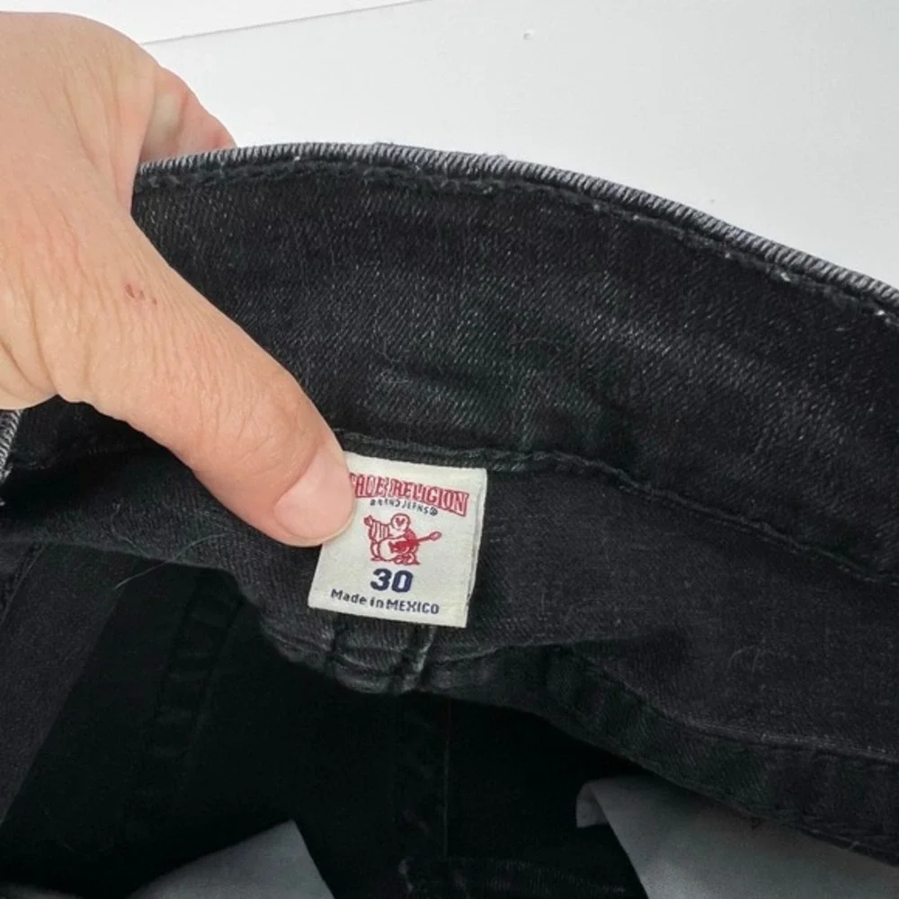 VTG True Religion Section Straight Flap‎ Pockets Jeans Mens Made In USA 30X33